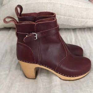 Swedish Hasbeens High heeled Jodhpur clog boot